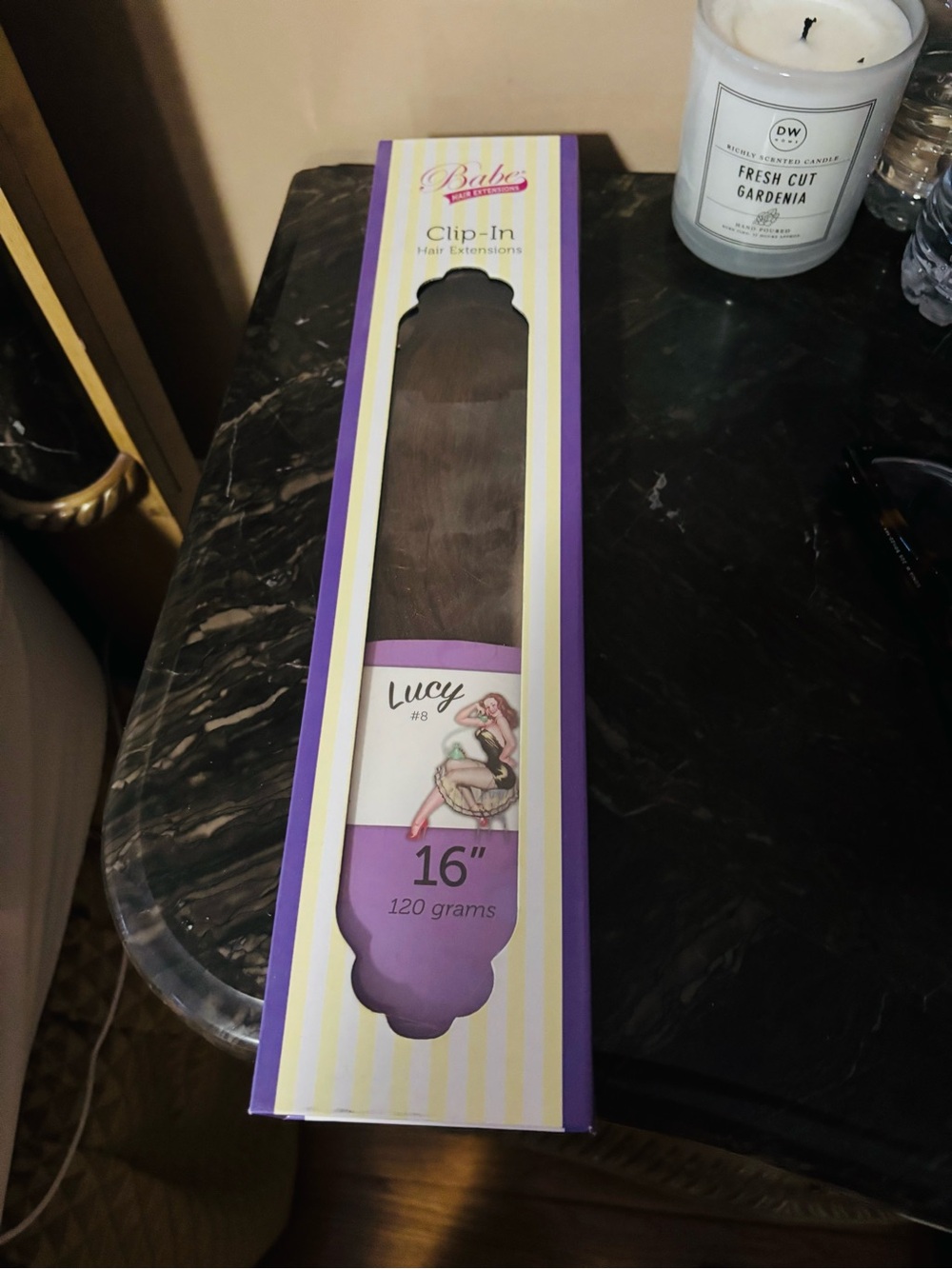 New in Box - Babe - Lucy 16" Clip-In Hair Extensions in Brown